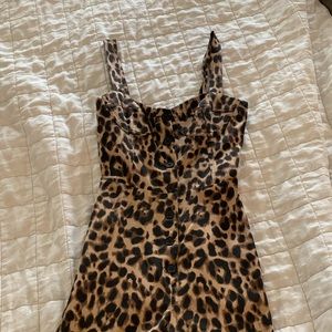 Reformation Leopard Jumpsuit
